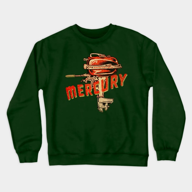 Vintage Mercury Outboard Motor Crewneck Sweatshirt by Midcenturydave